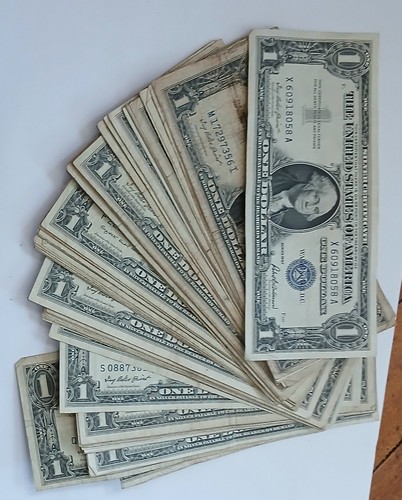 1957 one dollar - dollar, blue